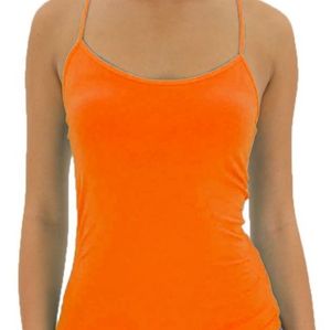 Orange rib cami